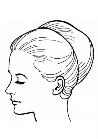 Coloring Page woman's head - free printable coloring pages - Img 18915