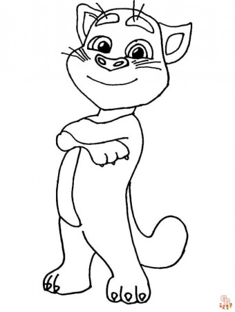 Talking Tom Coloring Pages Free Printable and Easy to Color