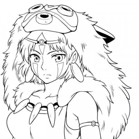 Princess Mononoke Coloring Pages - Free Printable Coloring Pages for Kids