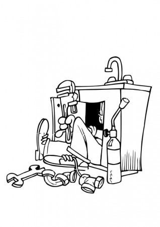 Coloring Page plumber - free printable coloring pages - Img 28941