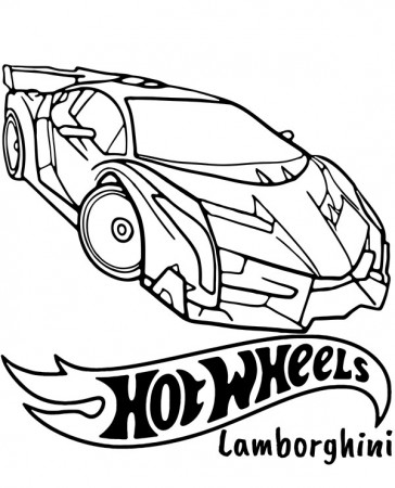 Hot Wheels Lamborghini coloring sheet - Topcoloringpages.net