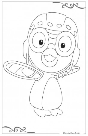 Pororo the Little Penguin Coloring Pages for children