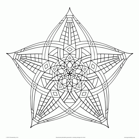 Geometric Coloring Designs - Coloring Pages for Kids and for Adults