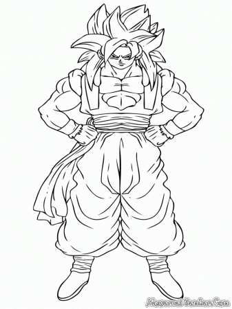 gogeta coloring pages - High Quality Coloring Pages