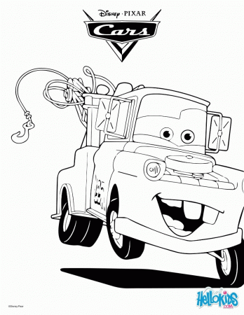 Cars coloring pages - Mater the Tow Truck