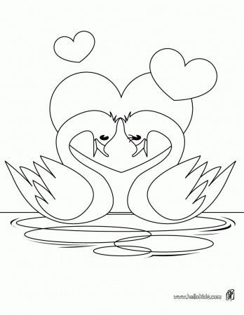 VALENTINE'S DAY coloring pages - Flowered heart
