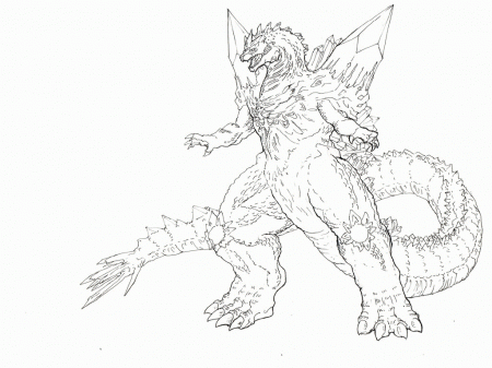 Baby Godzilla Coloring Page - Coloring Pages For All Ages