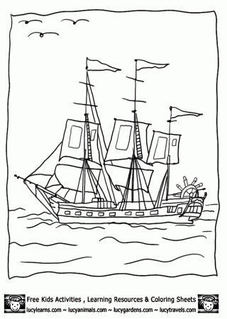 Ship Coloring Pages,Lucy Free Pirate Ship Coloring Pages & Cruise ...