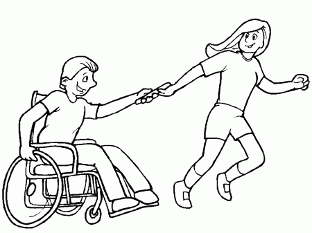 Disabilities 28 People Coloring Pages & Coloring Book