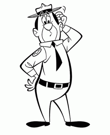 Yogi Bear Coloring Pages - Ranger Smith is confused- Free ...