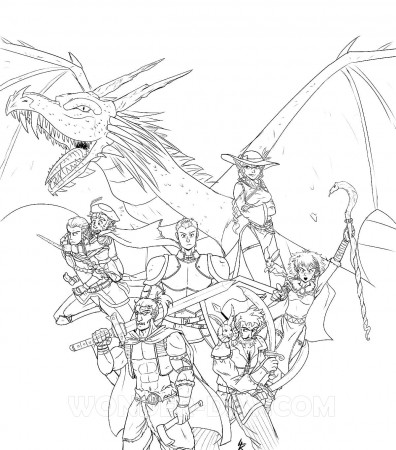 Dungeons & Dragons coloring pages | Free D&D coloring pages
