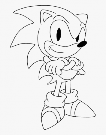 Sonic Is Being Issued A Thumbs Up The Hand Coloring - Classic Sonic  Coloring Pages, HD Png Download , Transparent Png Image - PNGitem