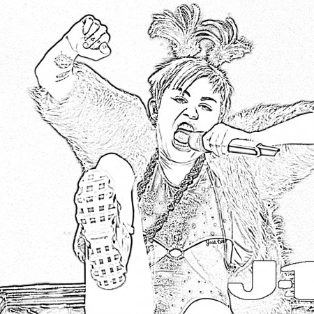 10 Amazing Printable Miley Cyrus Coloring Pages - J-14