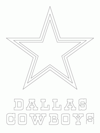 Dallas Cowboys Logo Football Sport Coloring Pages - Coloring Cool