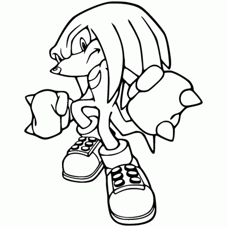 Knuckles the Echidna coloring page - Coloring Pages 4 U