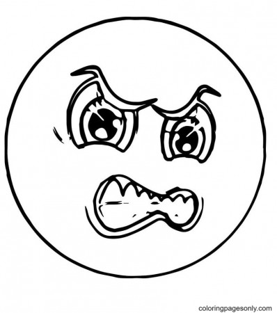 Angry Cartoon Face Coloring Pages - Angry Face Coloring Pages - Coloring  Pages For Kids And Adults