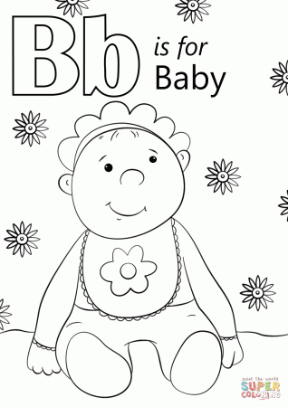 Letter B is for Baby coloring page | Free Printable Coloring Pages