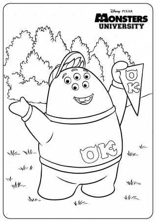 Monsters University Squishy Coloring Pages | Monster coloring pages,  Monster university, Coloring pages
