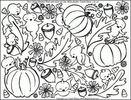 Autumn Scene Coloring Page - Coloring Pages For All Ages