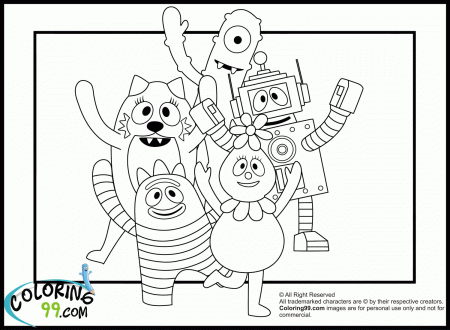 Yo Gabba Gabba Coloring Pages | Team colors