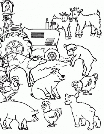Cute Farm Animals Coloring Pages - Coloring