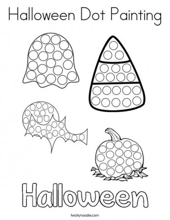 Halloween Dot Painting Coloring Page - Twisty Noodle