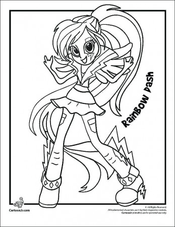 Girl Coloring Pages Printable Colouring Free Rainbow Dash Drawing ...