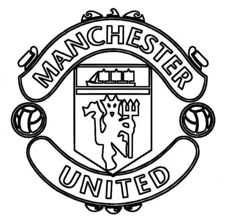 Coloring Page Of Manchester United F.C. Logo | Coloring Pages