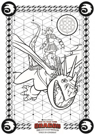 Astrid And Her Dragon Coloring Page - Free Printable Coloring ...