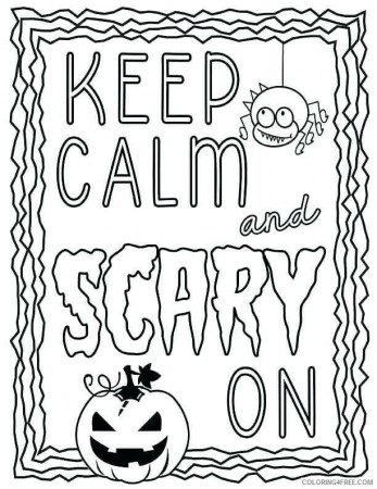 October Coloring Pages Scary On October Printable 2021 4440 Coloring4free -  Coloring4Free.com