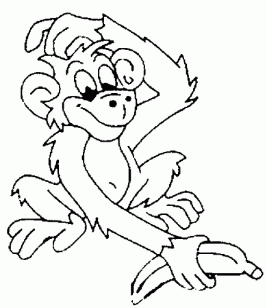 Monkey colouring pages | Animal ...