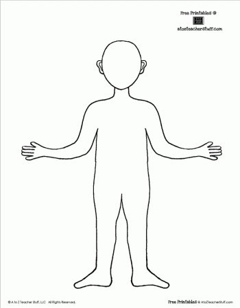 outline of a person coloring page