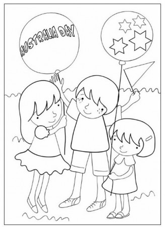 Australia Day Coloring Pages for Kids | coloring pages | Pinterest ...