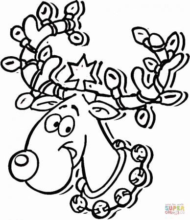 Reindeer Ready For Christmas coloring page | Free Printable ...