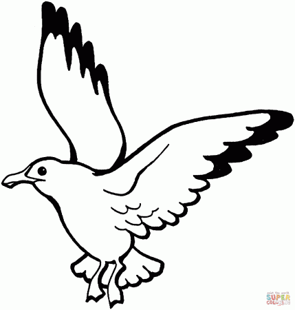 Seagull In The Sky coloring page | Free Printable Coloring Pages