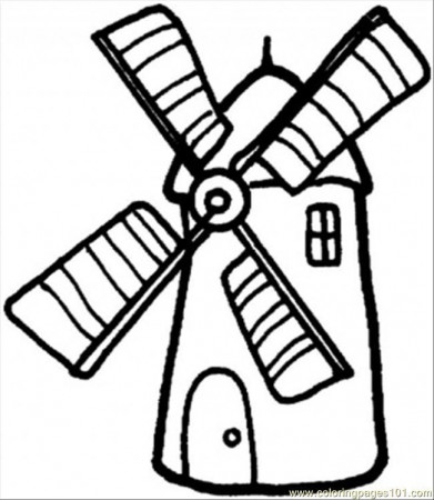 Windmill Coloring Pages Printable | Windmill, Windmill art, Coloring pages