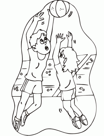 Basketball Coloring Picture | Girl's Basketball Game