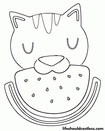 Watermelon Coloring Pages (free printable PDF templates) - Life Should Cost  Less