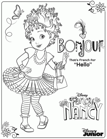 Fancy Nancy Coloring Pages Bonjour - Get Coloring Pages