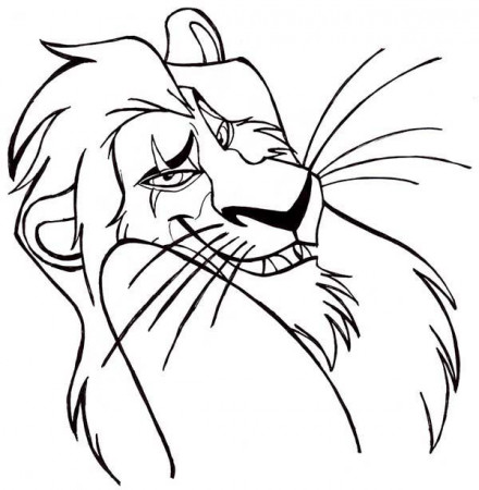 Lion King, : The Evil Scar The Lion King Coloring Page | Lion king  drawings, King drawing, Lion king art