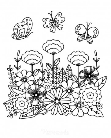 23 Printable Spring Coloring Pages for Adults & Kids - Happier Human