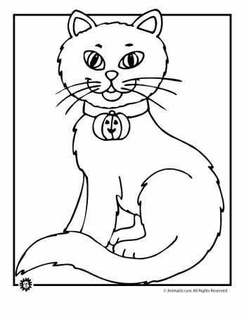Halloween Black Cat Coloring Page | Woo! Jr. Kids Activities : Children's  Publishing