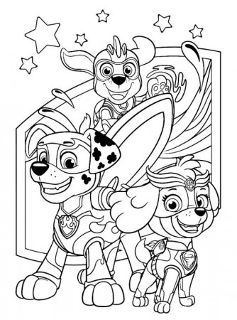 Kids-n-fun.com | Coloring page Paw Patrol Mighty Pups Mighty pups