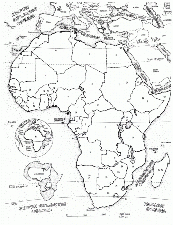 Africa - Coloring Pages for adults : coloring-adult-africa-map