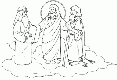 Transfiguration of Jesus coloring pages | Transfiguration of Jesus