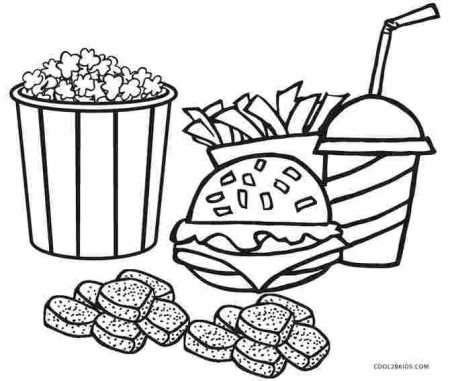 Printable coloring pages of fast food – Huangfei.info