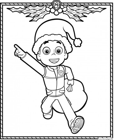Coloring Pages : Paw Patrol Holiday Christmas Ryder Coloring ...