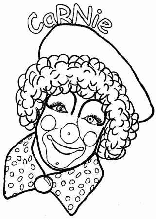 Free Clown Face Coloring Pages - High Quality Coloring Pages