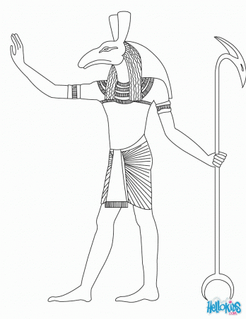 GODS AND GODDESSES of Ancient Egypt coloring pages - HORUS ...