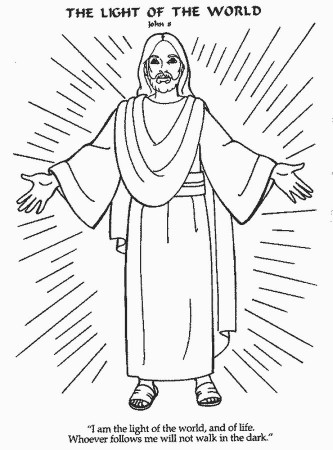 Jesus Is The Light Of The World Coloring Page